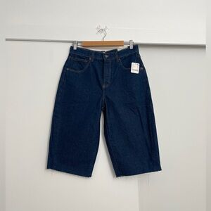NWT Free People Jam Session Relaxed Capri Denim Shorts Size 27